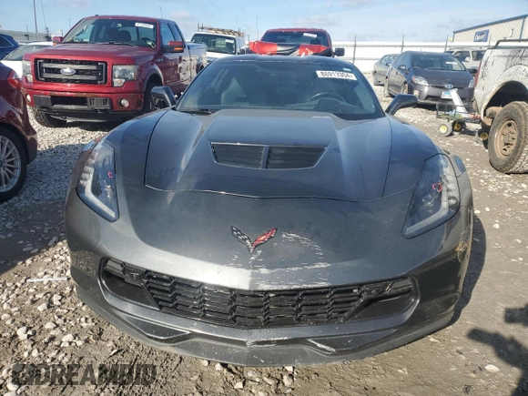 2017 Chevrolet Corvette Z06 3LZ with VIN 1G1YU2D64H5605132, listed as a Copart auction lot 86913304 with 57,490 mi miles and Salvage Title. Bid and sale history available at carsss.com. Image 5.