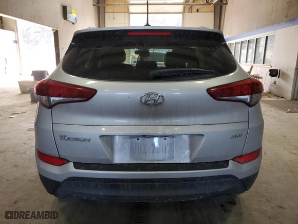 2016 Hyundai Tucson SE with VIN KM8J3CA48GU143856, listed as a Copart auction lot 42593215 with 87,508 mi miles and Salvage Title. Bid and sale history available at carsss.com. Image 6.