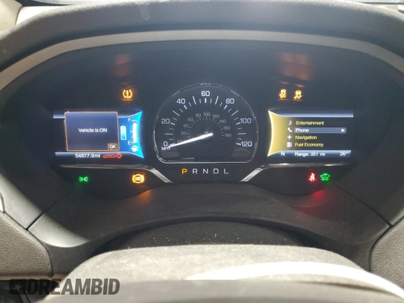 2017 Lincoln MKZ Hybrid Select with VIN 3LN6L5LU8HR626710, listed as a Copart auction lot 44447365 with 54,877 mi miles and Salvage Title. Bid and sale history available at DreamBid. Image 9.