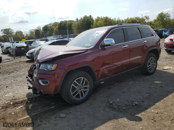 2020 Jeep Grand Cherokee Limited with VIN 1C4RJFBG8LC347287, listed as a Copart auction lot 72687514 with 69,339 mi miles and Salvage Title. Bid and sale history available at carsss.com. Image 1.