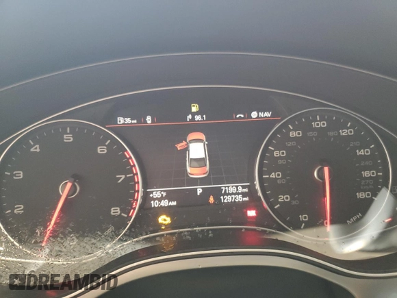 2013 Audi A6 Prestige with VIN WAUJGAFC9DN060792, listed as a Copart auction lot 58141305 with 129,735 mi miles and Salvage title. Bid and sale history available at DreamBid. Image 9.