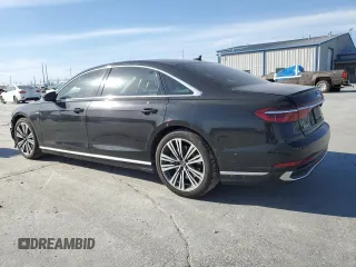2023 Audi A8 with VIN WAULDAF8XPN011716, listed as a Copart auction lot 48926395 with 14,436 mi miles and Salvage Title. Bid and sale history available at carsss.com. Image 2.