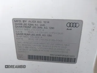 2015 Audi Q5 Premium Plus z VIN WA1LFAFP3FA051933, wystawiony jako IAAI lot #42346116 z przebiegiem 67 640 mil mil oraz . Historia ofert i sprzedaży dostępna na DreamBid. Obrazek 9.