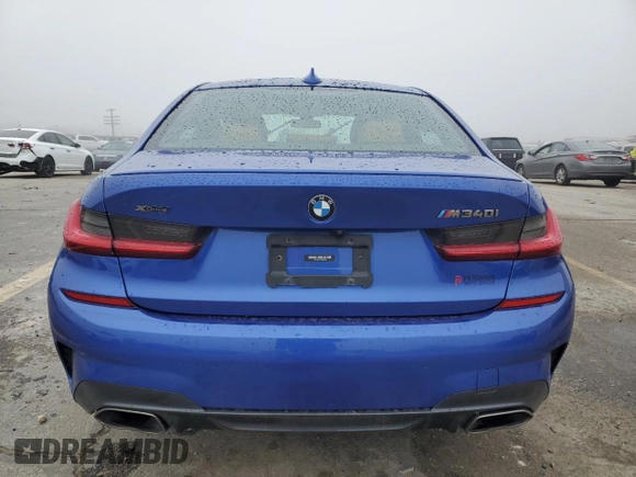 2021 BMW 3 Series M340i xDrive with VIN 3MW5U9J09M8B54986, listed as a Copart auction lot 81604134 with 0 mi miles and Salvage Title. Bid and sale history available at carsss.com. Image 6.