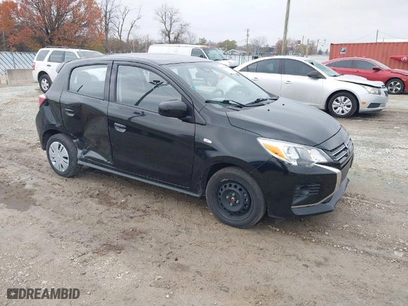 2022 Mitsubishi Mirage ES with VIN ML32AUHJ2NH003729, listed as a IAAI auction lot 40956433 with 38536 miles. Bid and sale history available at carsss.com. Image 1.