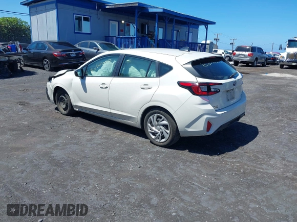 2024 Subaru Impreza with VIN JF1GUABC7R8281976, listed as a IAAI auction lot 41874284 with 43,178 mi miles and . Bid and sale history available at DreamBid. Image 3.