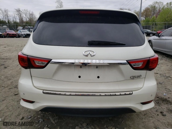 2017 Infiniti QX60 with VIN 5N1DL0MM1HC515228, listed as a Copart auction lot 50777315 with 98,085 mi miles and Salvage Title. Bid and sale history available at carsss.com. Image 6.