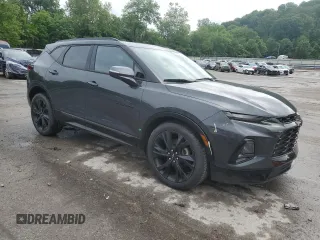 2019 Chevrolet Blazer RS with VIN 3GNKBJRS3KS703107, listed as a Copart auction lot 56701205 with 60,816 mi miles and Salvage title. Bid and sale history available at DreamBid. Image 4.
