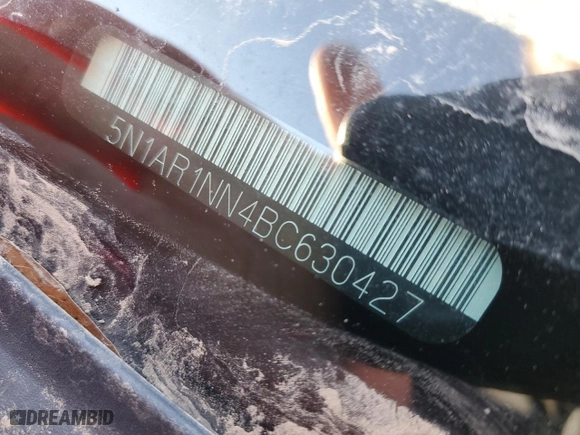 2011 Nissan Pathfinder SV with VIN 5N1AR1NN4BC630427, listed as a Copart auction lot 86926394 with 137,781 mi miles and Salvage Title. Bid and sale history available at carsss.com. Image 13.