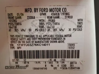 2006 Ford Escape XLT with VIN 1FMYU03Z76KC14011, listed as a Copart auction lot 79539204 with 239,785 mi miles and Clean Title. Bid and sale history available at carsss.com. Image 13.