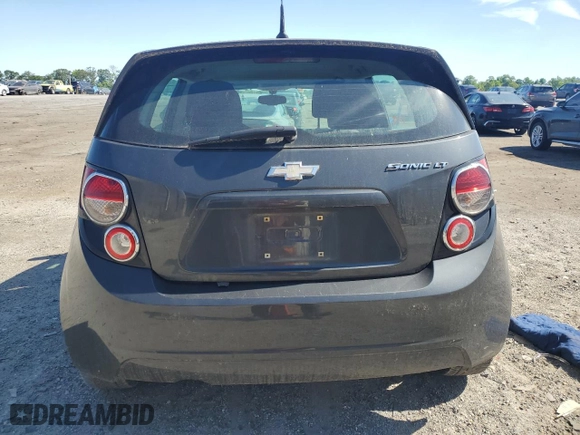 2014 Chevrolet Sonic LT with VIN 1G1JC6SH9E4170822, listed as a Copart auction lot 58460254 with 158,792 mi miles and Salvage Title. Bid and sale history available at carsss.com. Image 6.