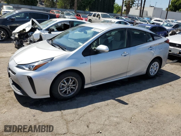 2022 Toyota Prius L Eco with VIN JTDKAMFU1N3179243, listed as a Copart auction lot 52598805 with 0 mi miles and Non Repairable. Bid and sale history available at carsss.com. Image 1.