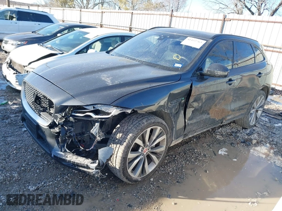 2017 Jaguar F-Pace 35t R-Sport with VIN SADCL2BV5HA894161, listed as a IAAI auction lot 41452763 with 57,281 mi miles and . Bid and sale history available at DreamBid. Image 2.