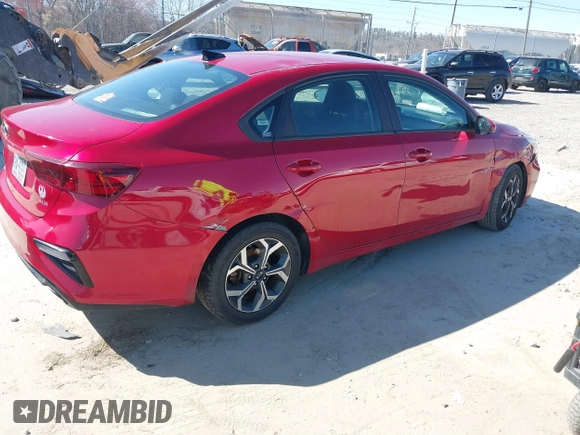 2020 Kia Forte LXS with VIN 3KPF24AD8LE182202, listed as a IAAI auction lot 41853208 with 128,502 mi miles. Bid and sale history available at carsss.com. Image 4.
