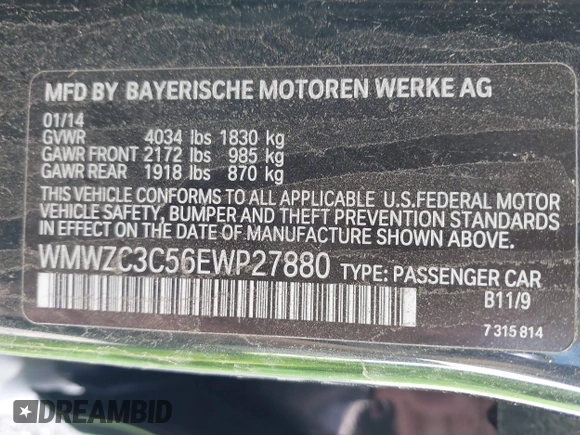 2014 MINI Countryman S with VIN WMWZC3C56EWP27880, listed as a IAAI auction lot 38577048 with 96,812 mi miles and . Bid and sale history available at DreamBid. Image 9.