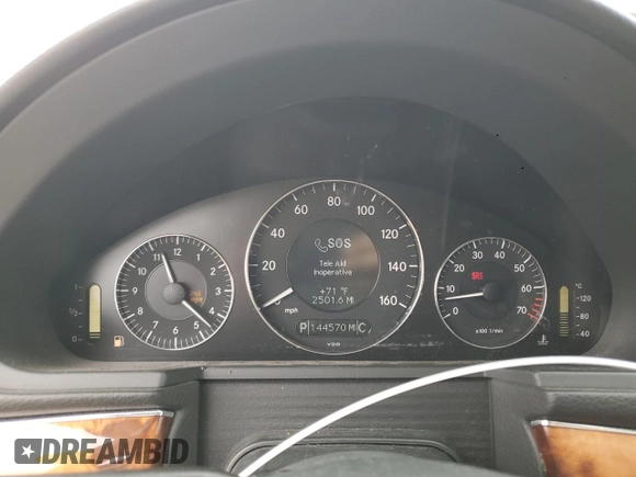 2006 Mercedes-Benz E 350 with VIN WDBUF56J46A812190, listed as a Copart auction lot 51711675 with 144,570 mi miles and Salvage Title. Bid and sale history available at DreamBid. Image 9.