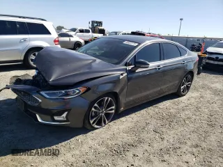 2019 Ford Fusion Titanium with VIN 3FA6P0D96KR154543, listed as a Copart auction lot 47564305 with 91,849 mi miles and Salvage Title. Bid and sale history available at carsss.com. Image 1.