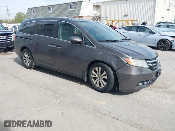 2014 Honda Odyssey EX-L with VIN 5FNRL5H67EB106183, listed as a IAAI auction lot 42210600 with 196,166 mi miles and . Bid and sale history available at DreamBid. Image 1.