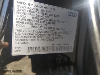 2024 Audi Q8 Prestige with VIN WA1FVBF1XRD004113, listed as a Copart auction lot 77616284 with 7,520 mi miles and Salvage Title. Bid and sale history available at carsss.com. Image 16.