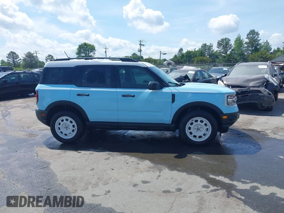 2023 Ford Bronco Sport Heritage with VIN 3FMCR9G63PRE21640, listed as a IAAI auction lot 42057428 with 29,628 mi miles and . Bid and sale history available at DreamBid. Image 13.