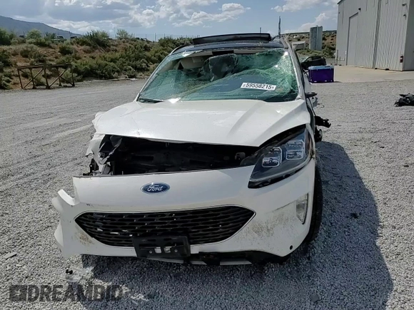 2020 Ford Escape Titanium Hybrid with VIN 1FMCU9DZ9LUC30255, listed as a Copart auction lot 59558215 with 46,303 mi miles and Salvage title. Bid and sale history available at DreamBid. Image 14.