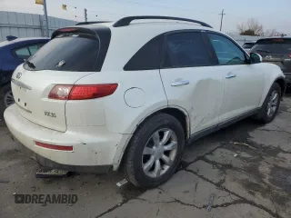 2005 Infiniti FX z VIN JNRAS08W35X210176, wystawiony jako Copart lot #44252375 z przebiegiem 200 690 mil mil oraz Tytuł czysty. Historia ofert i sprzedaży dostępna na DreamBid. Obrazek 3.