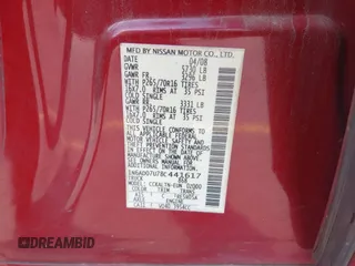 2008 Nissan Frontier SE z VIN 1N6AD07U78C441617, wystawiony jako IAAI lot #42146120 z przebiegiem 161 303 mil mil oraz . Historia ofert i sprzedaży dostępna na DreamBid. Obrazek 9.