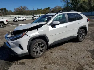 2024 Toyota RAV4 Hybrid XLE Premium with VIN 2T3B6RFV6RW077995, listed as a Copart auction lot 50134185 with 3,681 mi miles and Salvage Title. Bid and sale history available at carsss.com. Image 1.