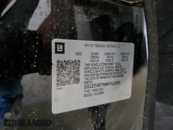2021 Chevrolet Malibu LT with VIN 1G1ZD5ST6MF012293, listed as a Copart auction lot 49355345 with 77,841 mi miles and Clean Title. Bid and sale history available at DreamBid. Image 12.