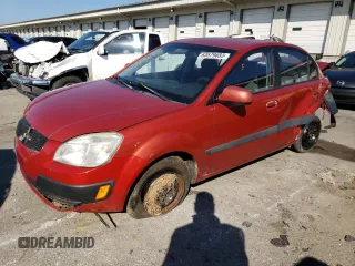 2007 Kia Rio LX with VIN KNADE123976204896, listed as a Copart auction lot 63579683 with 212,296 mi miles and Salvage Title. Bid and sale history available at carsss.com. Image 1.