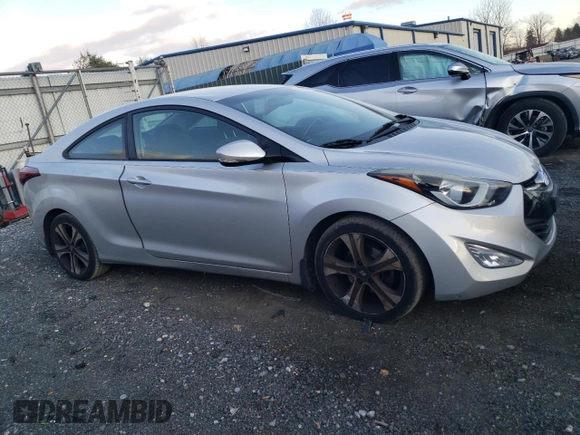 2014 Hyundai Elantra Coupe with VIN KMHDH6AH7EU028634, listed as a Copart auction lot 82925394 with 81,634 mi miles and Clean Title. Bid and sale history available at carsss.com. Image 4.