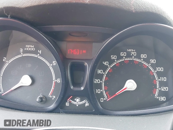 2013 Ford Fiesta S with VIN 3FADP4AJ9DM177022, listed as a IAAI auction lot 42535909 with 174,631 mi miles and . Bid and sale history available at DreamBid. Image 7.