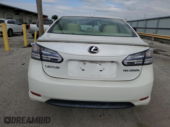 2010 Lexus HS with VIN JTHBB1BA3A2027955, listed as a Copart auction lot 73610204 with 126,161 mi miles and Clean Title. Bid and sale history available at carsss.com. Image 6.