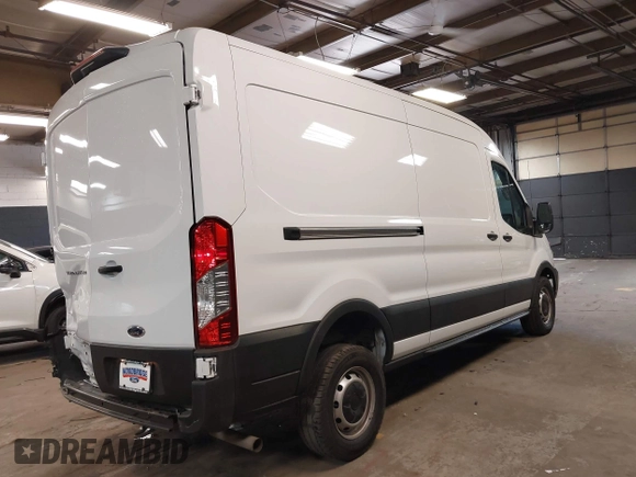 2023 Ford Transit Cargo with VIN 1FTBR1C86PKB37075, listed as a IAAI auction lot 41856721 with 20,540 mi miles. Bid and sale history available at carsss.com. Image 4.