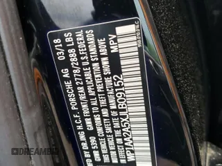2018 Porsche Macan с VIN WP1AA2A5XJLB09152, выставлен на аукционе Copart как лот 56854105 с пробегом Не указан миль и Списание • Salvage title. История ставок и продаж доступна на DreamBid. Изображение 12.