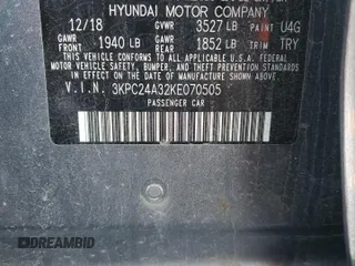 2019 Hyundai Accent SE with VIN 3KPC24A32KE070505, listed as a Copart auction lot 82677124 with 102,432 mi miles and Salvage Title. Bid and sale history available at carsss.com. Image 12.