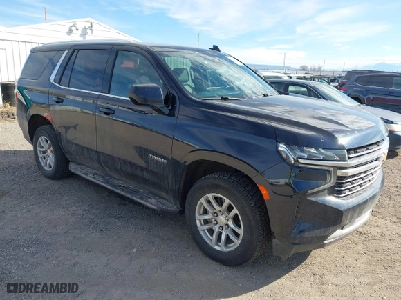 2023 Chevrolet Tahoe LT with VIN 1GNSKNKD9PR324836, listed as a IAAI auction lot 41657164 with 60,575 mi miles. Bid and sale history available at carsss.com. Image 1.