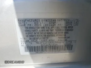 2017 Nissan Sentra SR with VIN 3N1AB7AP5HY298729, listed as a Copart auction lot 52925115 with 96,658 mi miles and Salvage Title. Bid and sale history available at DreamBid. Image 13.
