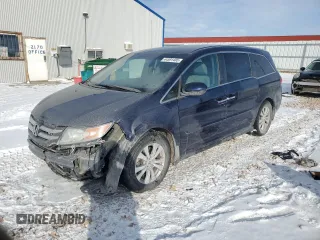 2016 Honda Odyssey EX z VIN 5FNRL5H43GB149856, wystawiony jako Copart lot #44591485 z przebiegiem 109 658 mil mil oraz Szkoda całkowita • Salvage title. Historia ofert i sprzedaży dostępna na DreamBid. Obrazek 1.