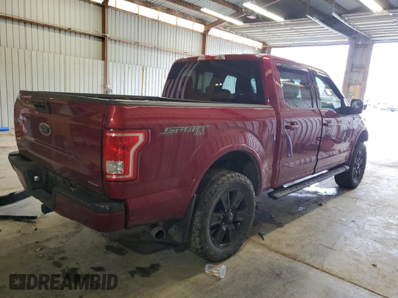 2016 Ford F-150 XLT with VIN 1FTEW1EF0GFA94752, listed as a Copart auction lot 49708005 with Not Provided miles and Salvage Title. Bid and sale history available at carsss.com. Image 3.