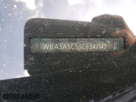 2012 BMW 3 Series 328i with VIN WBA3A5C53CF347142, listed as a Copart auction lot 51312465 with 94,823 mi miles and Salvage Title. Bid and sale history available at DreamBid. Image 12.