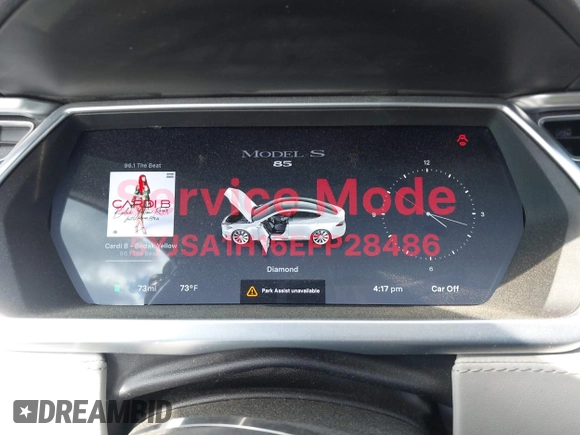 2014 Tesla Model S 60 z VIN 5YJSA1H16EFP28486, wystawiony jako IAAI lot #41887484 z przebiegiem 99 271 mil mil oraz . Historia ofert i sprzedaży dostępna na DreamBid. Obrazek 7.