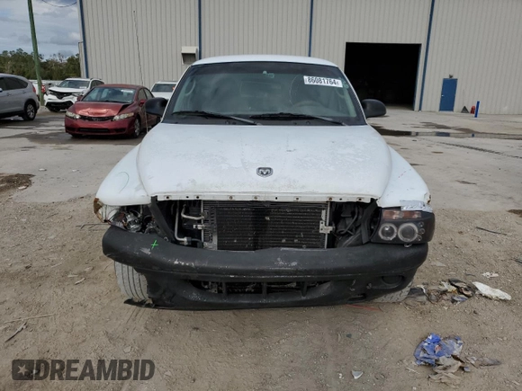 2002 Dodge Dakota with VIN 1B7GL12X42S587347, listed as a Copart auction lot 86081764 with 203,678 mi miles and Non Repairable. Bid and sale history available at carsss.com. Image 5.