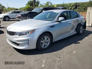 2017 Kia Optima LX with VIN 5XXGT4L38HG148801, listed as a Copart auction lot 59419655 with 57,092 mi miles and Salvage title. Bid and sale history available at DreamBid. Image 1.