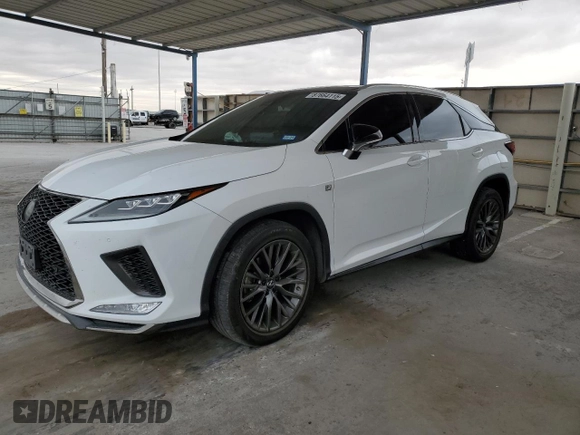 2020 Lexus RX with VIN 2T2YZMDA6LC250402, listed as a Copart auction lot 87664115 with 103,534 mi miles and Salvage Title. Bid and sale history available at carsss.com. Image 1.