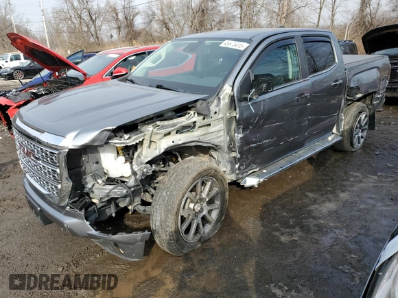 2022 GMC Canyon 4WD Denali with VIN 1GTG6EENXN1223923, listed as a Copart auction lot 46673415 with 30,495 mi miles and Salvage Title. Bid and sale history available at carsss.com. Image 1.