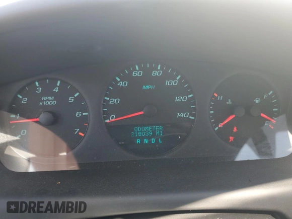 2012 Chevrolet Impala LS Fleet with VIN 2G1WF5E33C1121499, listed as a Copart auction lot 58003935 with 218,039 mi miles and Salvage title. Bid and sale history available at DreamBid. Image 9.