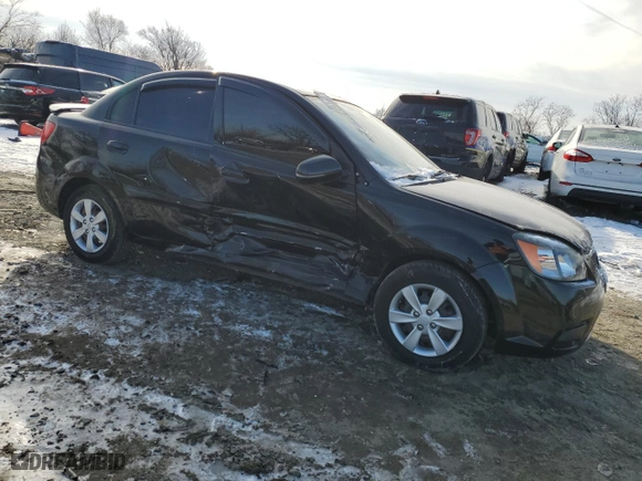 2010 Kia Rio LX with VIN KNADH4A39A6651648, listed as a Copart auction lot 42202755 with 32,617 mi miles and Salvage Title. Bid and sale history available at carsss.com. Image 4.