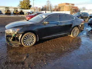 2017 Kia Cadenza Premium with VIN KNALB4J10H5049989, listed as a Copart auction lot 45999635 with 103,427 mi miles and Salvage Title. Bid and sale history available at carsss.com. Image 1.