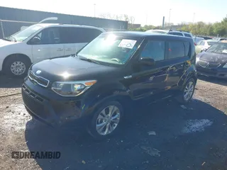2015 Kia Soul + with VIN KNDJP3A56F7132174, listed as a IAAI auction lot 42009228 with 218,441 mi miles. Bid and sale history available at carsss.com. Image 2.